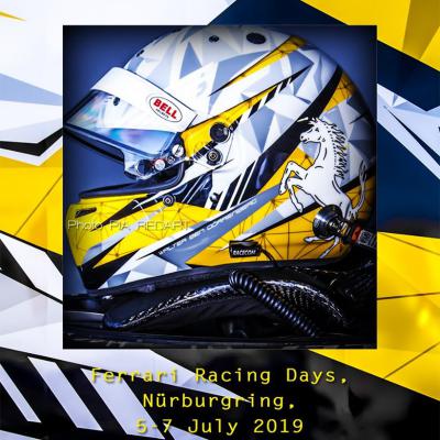 Casque FERRARI de Captain BEDO sur 488 Challenge